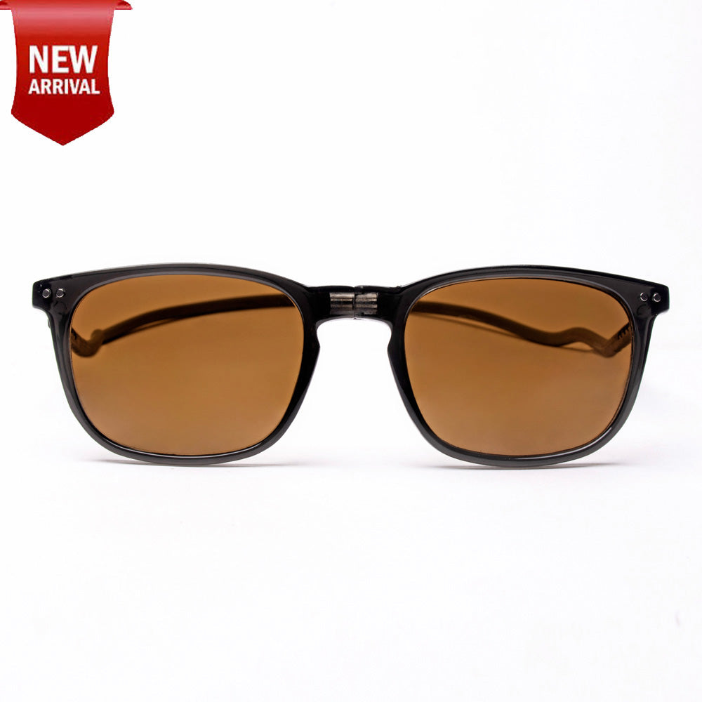 Vintage Square- Dark Grey Frame -Magnetic Sunglasses (VC53)