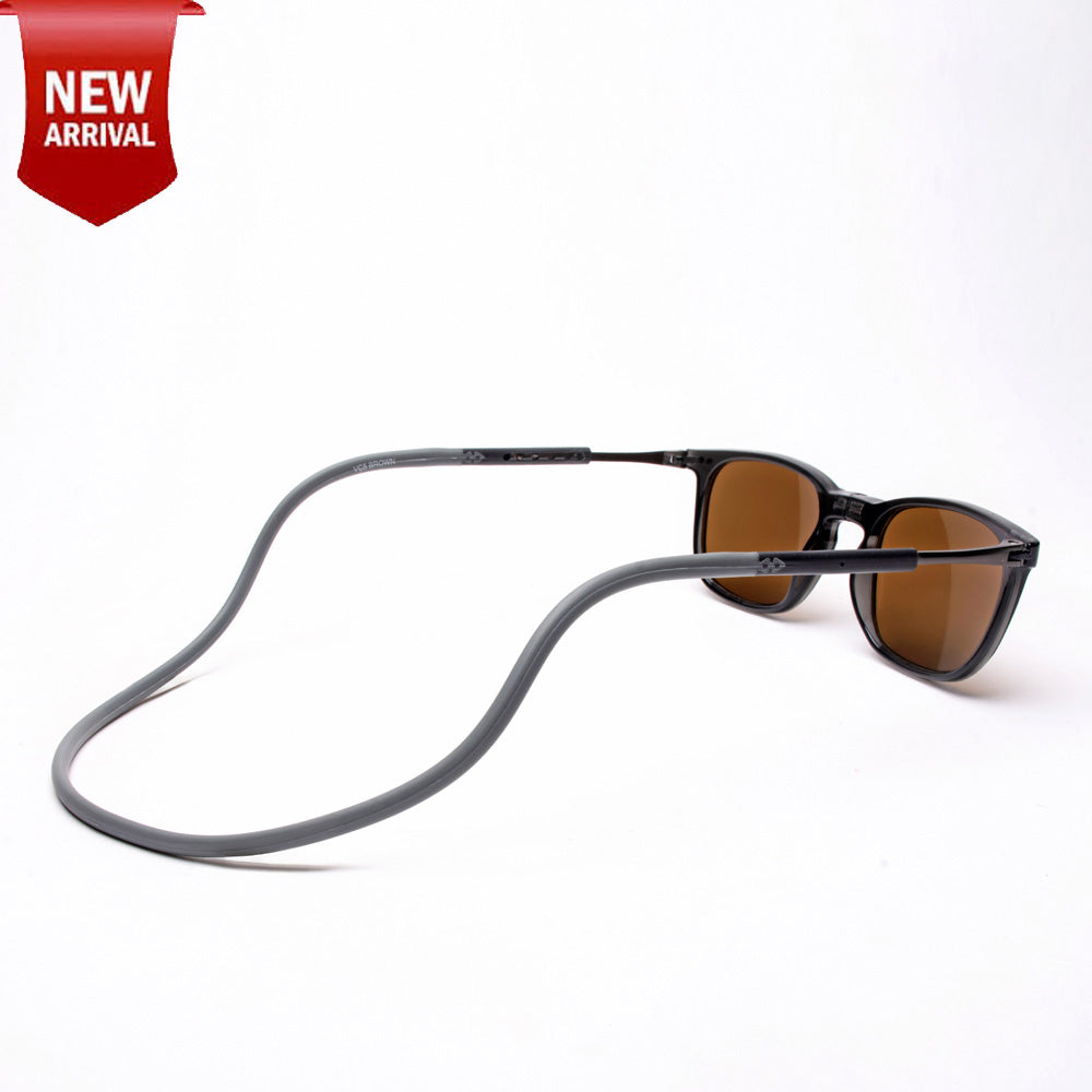 Vintage Square- Dark Grey Frame -Magnetic Sunglasses (VC53)
