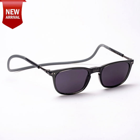 Vintage Square- Dark Grey Frame -Magnetic Sunglasses (VC54)