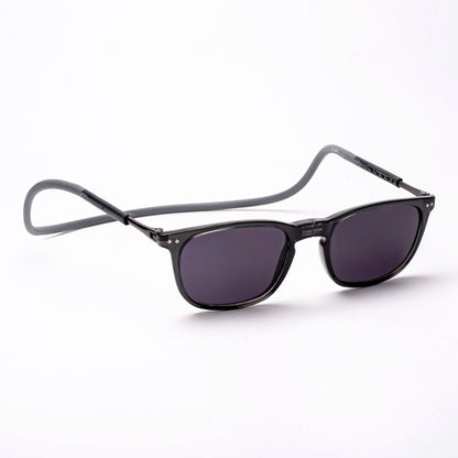 Vintage Square- Dark Grey Frame -Magnetic Sunglasses (VC54)