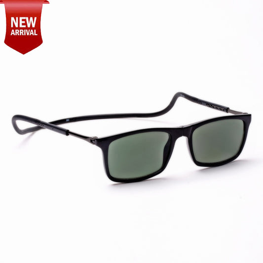 Classic Square- Black Frame -Magnetic Sunglasses