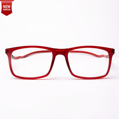 Classic Square Hang In Neck Reading Glasses With Flexible Head Band.