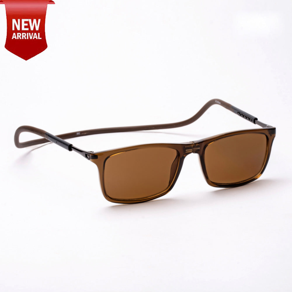 Classic Square- Brown Frame -Magnetic Sunglasses