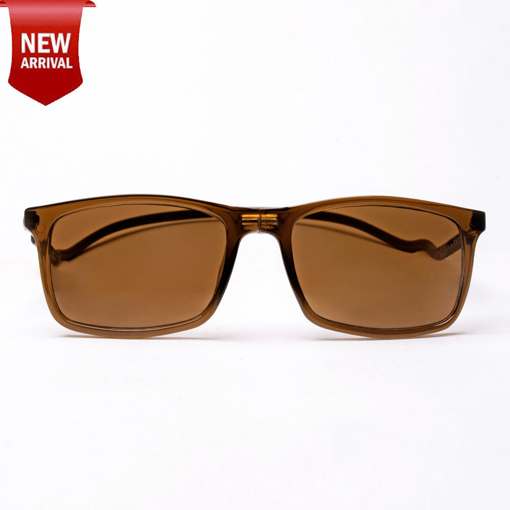 Classic Square- Brown Frame -Magnetic Sunglasses