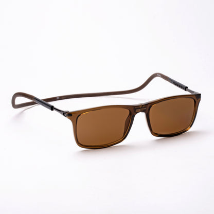 Classic Square- Brown Frame -Magnetic Sunglasses