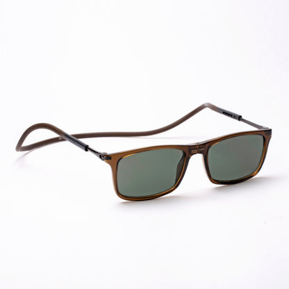 Classic Square- Brown Frame -Magnetic Sunglasses