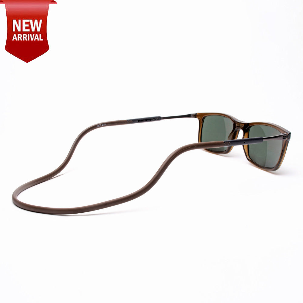 Classic Square- Brown Frame -Magnetic Sunglasses