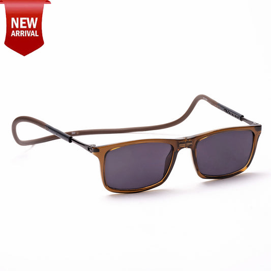 Classic Square- Brown Frame -Magnetic Sunglasses