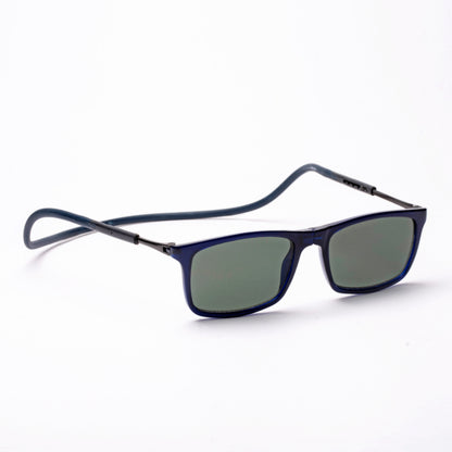 Classic Square- Dark Blue Frame -Magnetic Sunglasses