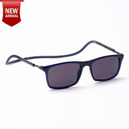 Classic Square- Dark Blue Frame -Magnetic Sunglasses