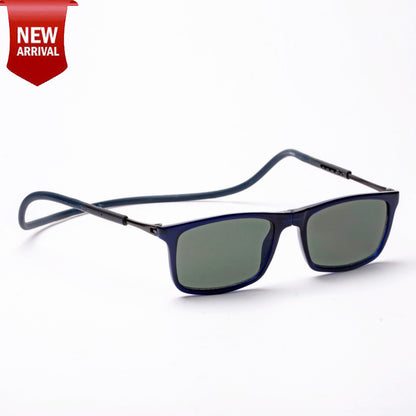 Classic Square- Dark Blue Frame -Magnetic Sunglasses