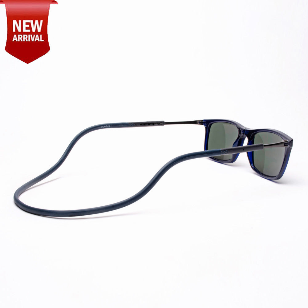 Classic Square- Dark Blue Frame -Magnetic Sunglasses