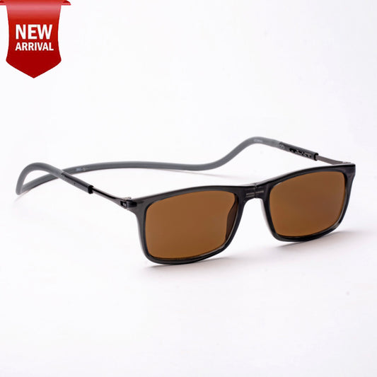 Classic Square- Dark Grey Frame -Magnetic Sunglasses