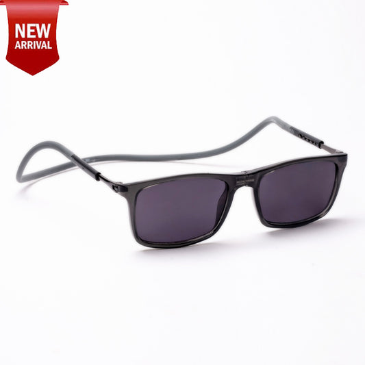 Classic Square- Dark Grey Frame -Magnetic Sunglasses