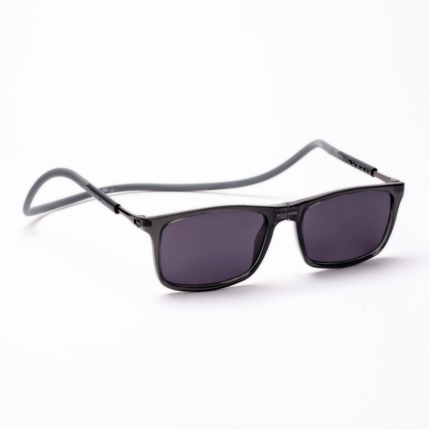 Classic Square- Dark Grey Frame -Magnetic Sunglasses