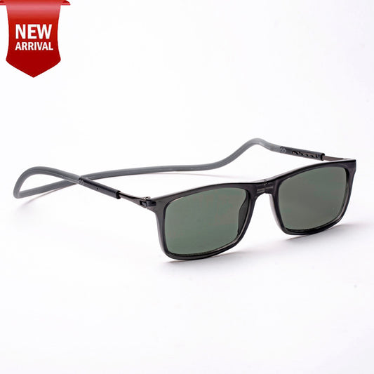 Classic Square- Dark Grey Frame -Magnetic Sunglasses
