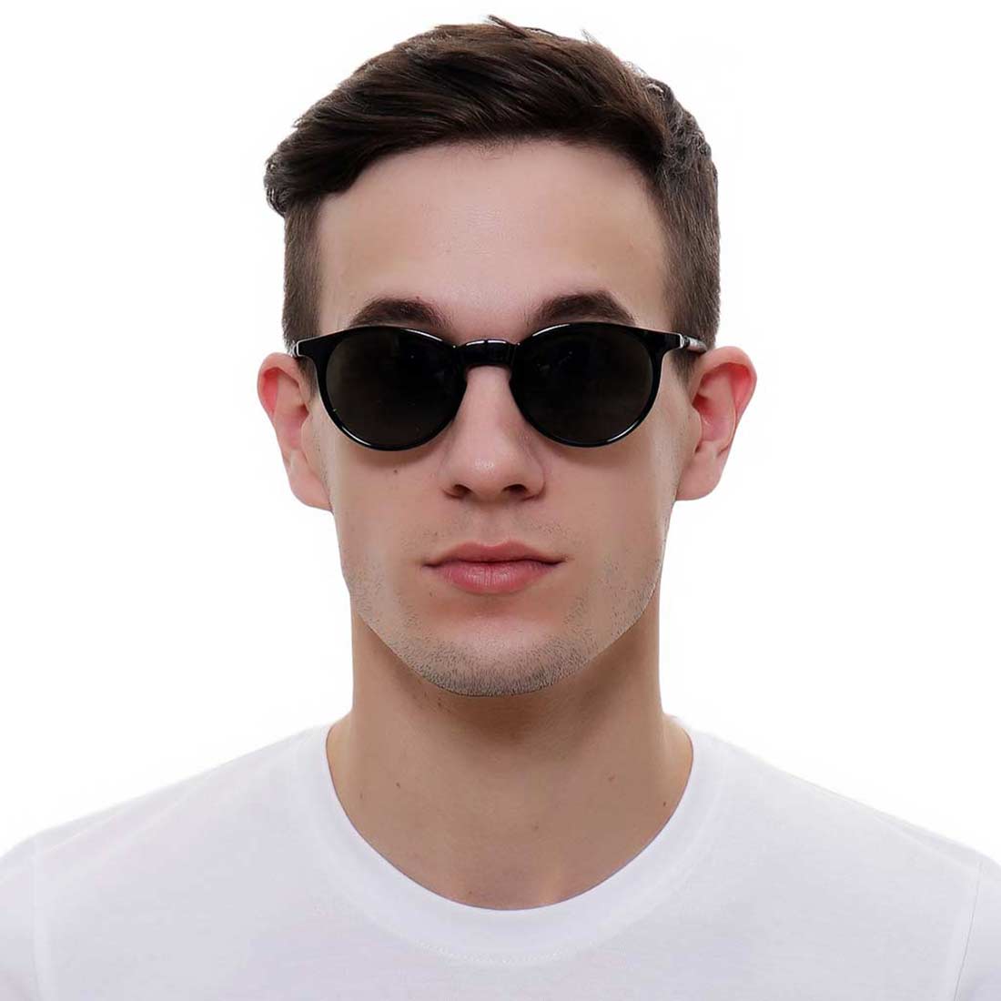 Black Frame - Green Lens - Hang in Neck Sunglasses 