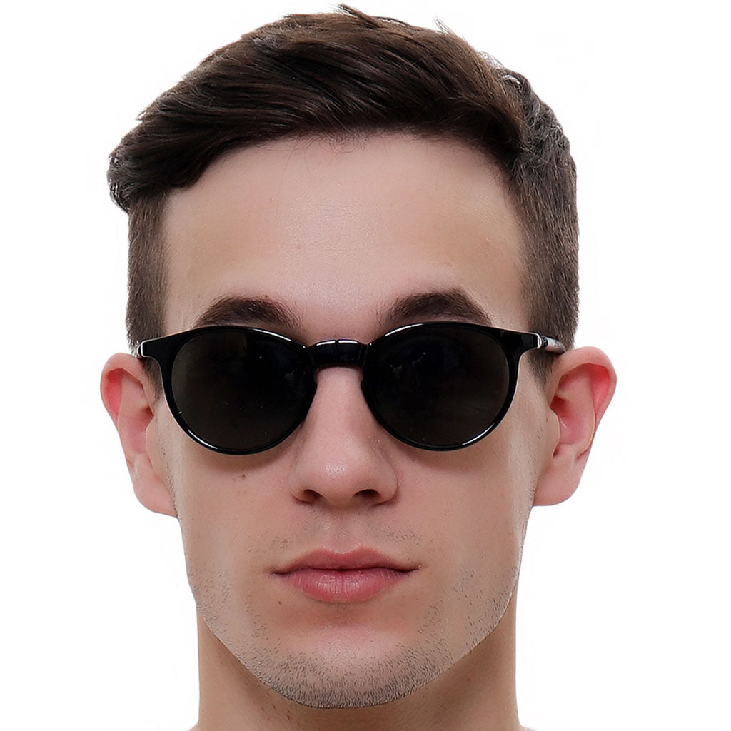 Black Frame - Green Lens - Hang in Neck Sunglasses 