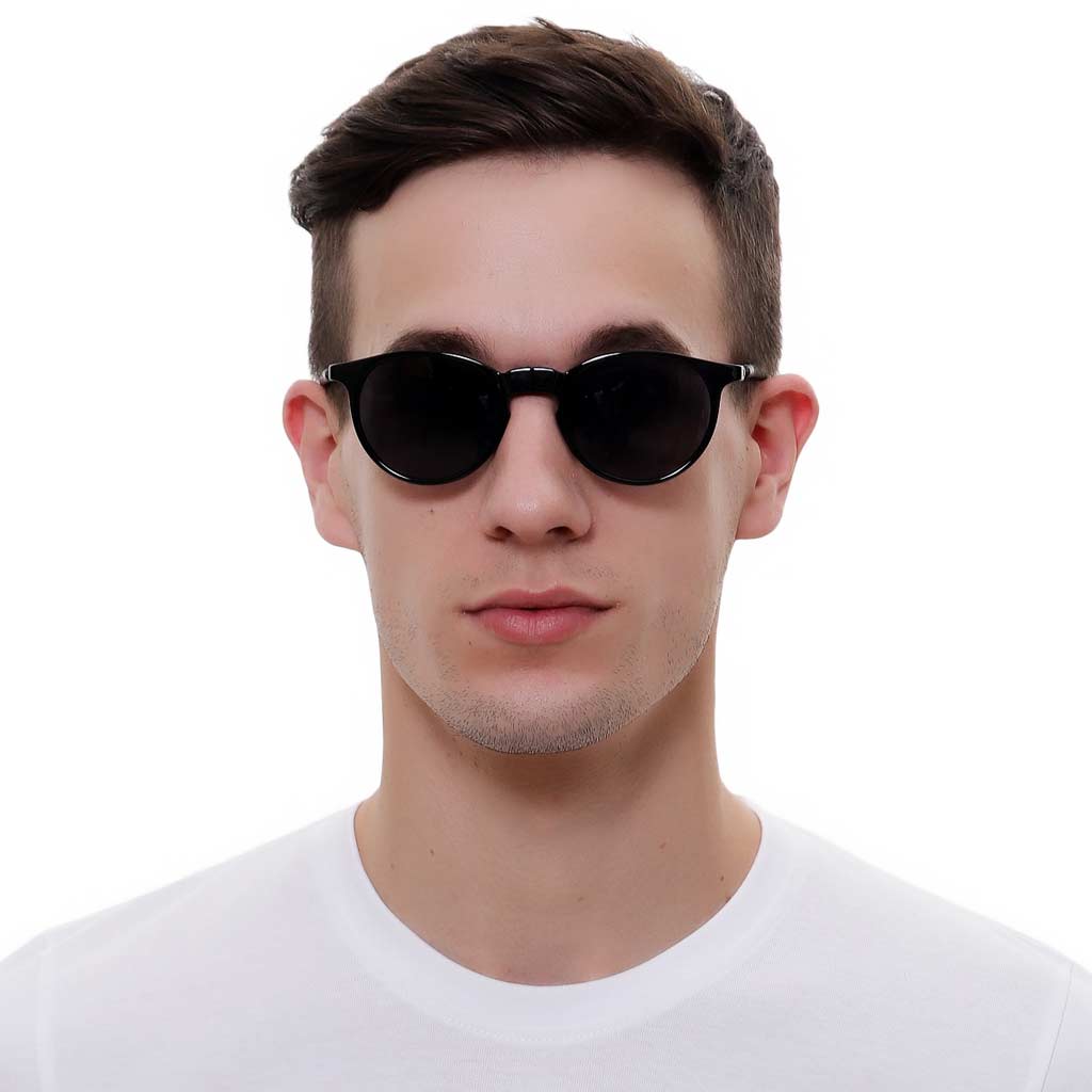 Black Frame - Grey Lens - Hang in Neck Sunglasses 