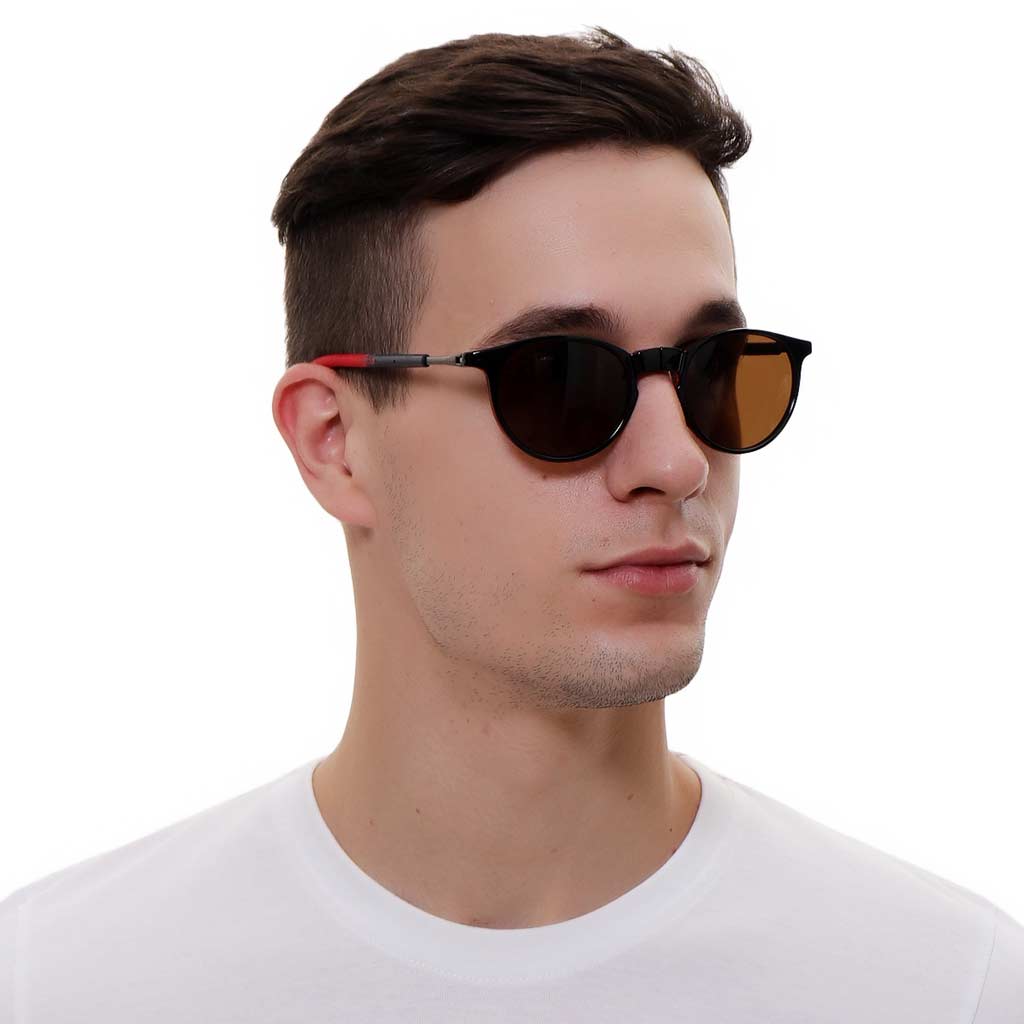 Wine Red Frame with Brown Lens Hang in Neck Sunglasses - Holi Offer - Grab it For Just Rs. 999 Only - iryzeyewear
