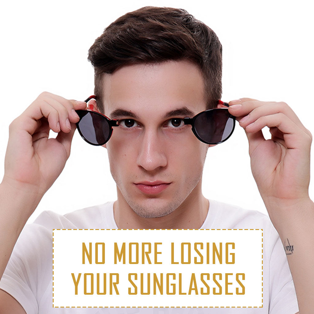 Black Frame - Grey Lens - Hang in Neck Sunglasses