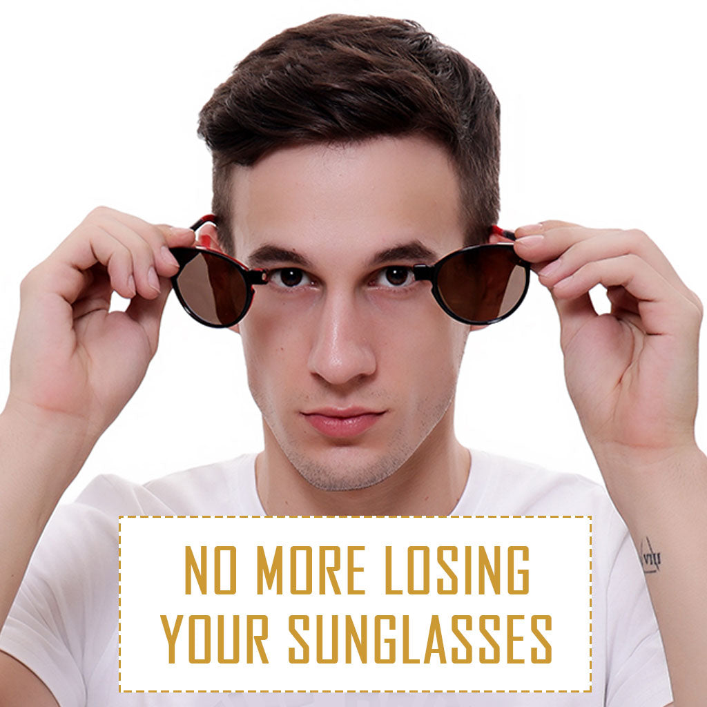 Wine Red Frame with Brown Lens Hang in Neck Sunglasses - Holi Offer - Grab it For Just Rs. 999 Only - iryzeyewear