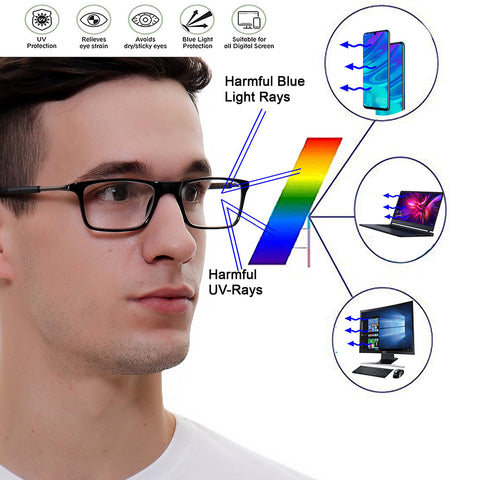 Square Computer Anti Blue Magnetic Glasses with Flexible Head Band. 🇮🇳 REPUBLIC DAY SALE! FLAT Rs. 1000 OFF (Limited Time Only)