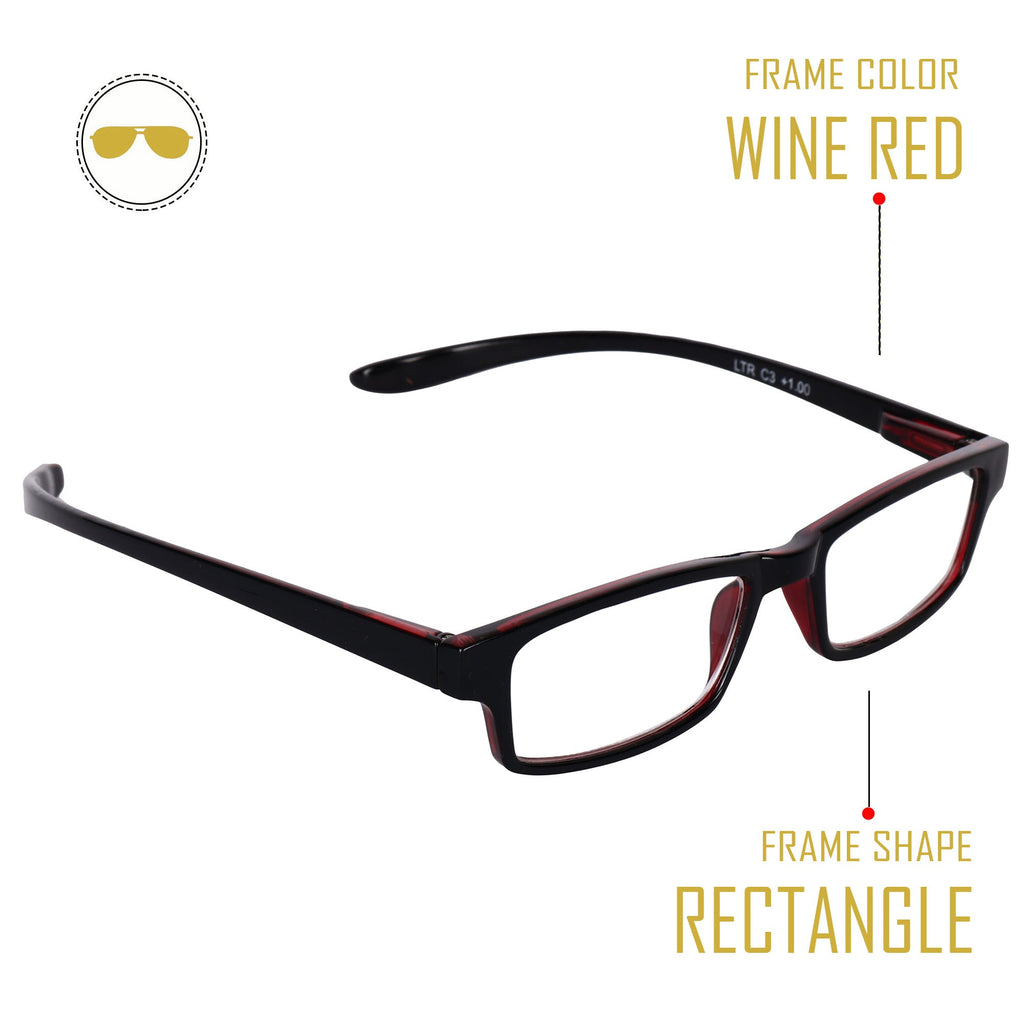 Rectangle spectacle frame with hang in neck Long sides