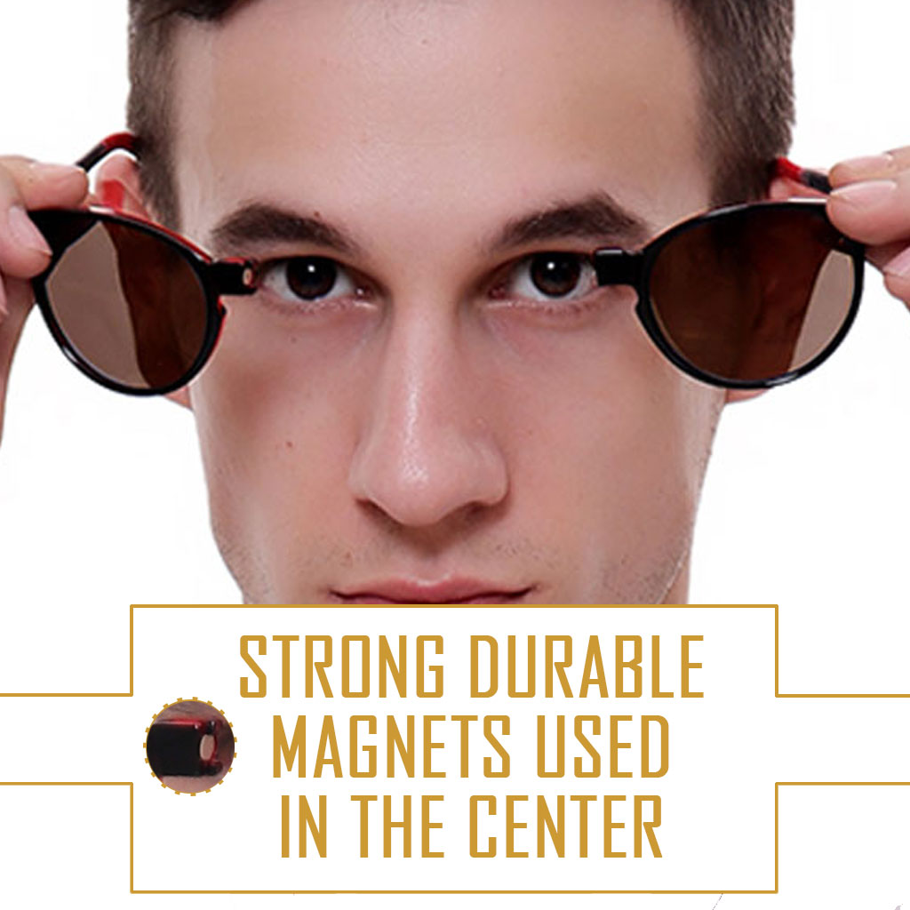 Wine Red Frame - Brown Lens - Magnetic Sunglasses - THE BIG SALE! Flat Rs. 800 Off