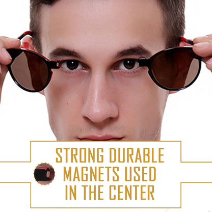 Wine Red Frame - Brown Lens - Magnetic Sunglasses - THE BIG SALE! Flat Rs. 800 Off