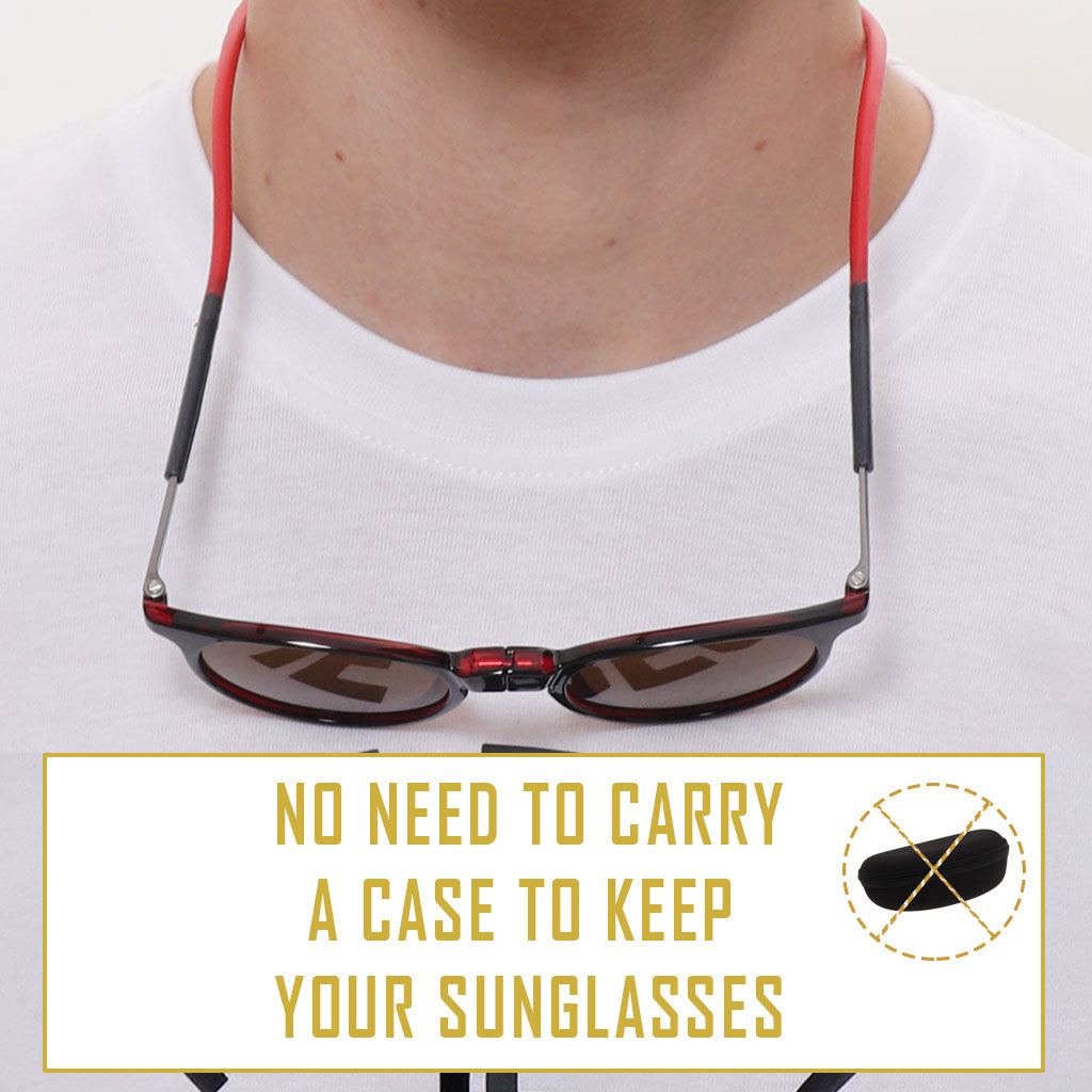 Wine Red Frame - Grey Lens - Hang in Neck Sunglasses - Holi Offer - Grab it For Just Rs. 999 Only - iryzeyewear